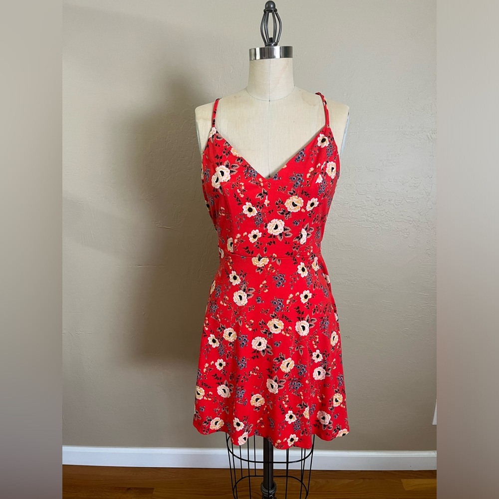Bright colored floral sundress